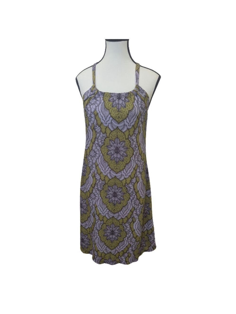 Prana Boho Floral Yoga Dress | Shelf-Bra Stretch Travelwear Print XS (Est.)